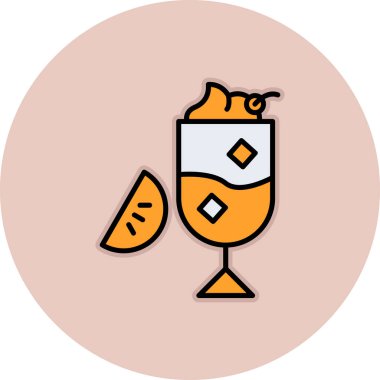 Bir bardak şarabın vektör çizimi