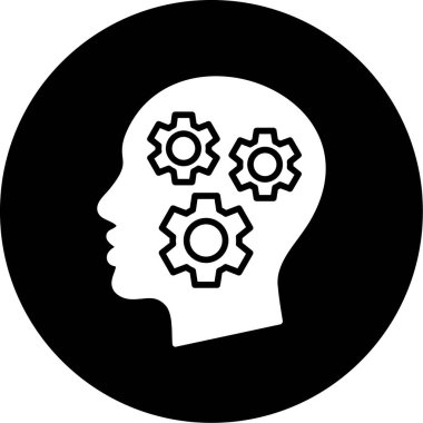 Beyin. Web simgesi basit illüstrasyon