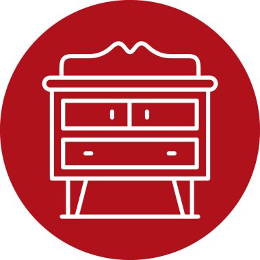 mobilya ikonu vektör illüstrasyonu