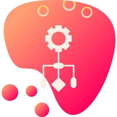 Beyin simgesi, vektör illüstrasyonu