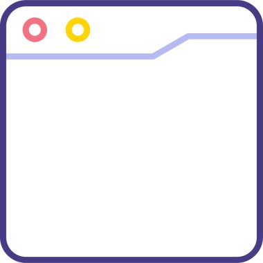 Web tarayıcı vektör simgesi modern basit tasarım