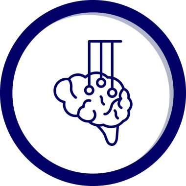 Beyin simgesinin vektör illüstrasyonu