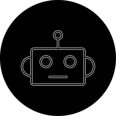 Robot simgesinin vektör illüstrasyonu