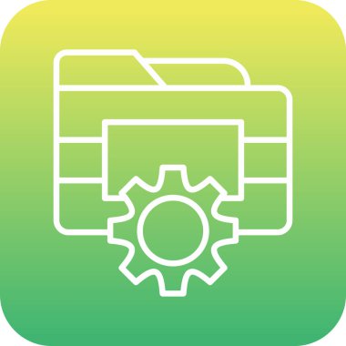 Benzersiz ayarlar çizgi vektör simgesi