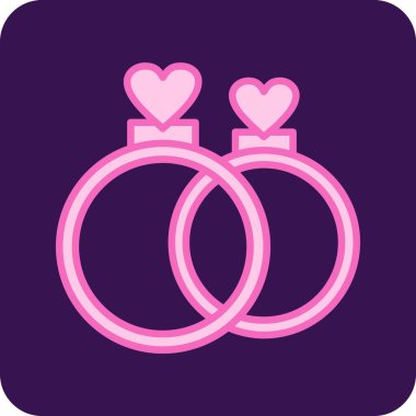 Alyans ikonu. düz dizayn. vektör illüstrasyonu.