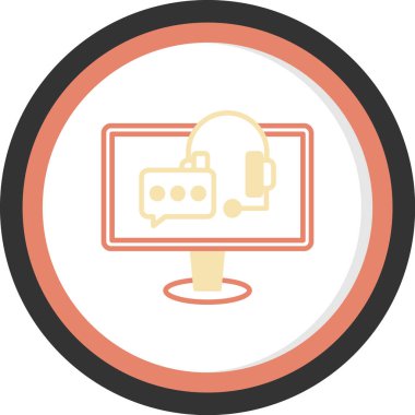 Bilgisayar. Web simgesi basit illüstrasyon