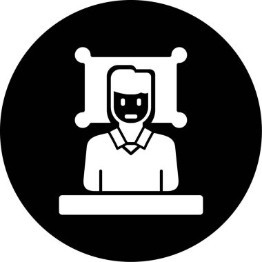 Bir insan simgesinin vektör illüstrasyonu