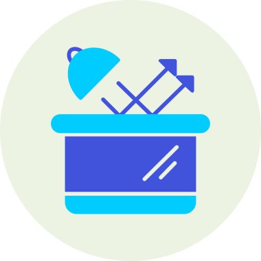 Bir kova simgesinin vektör illüstrasyonu