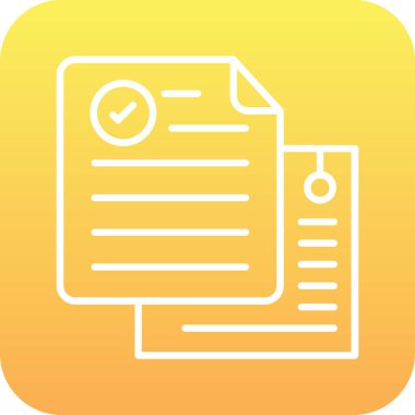 Belge. Web simgesi basit illüstrasyon