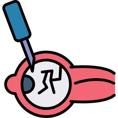 İğne iğnesi makas simgesi