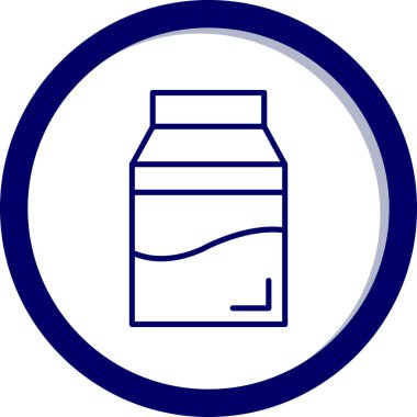 Süt simgesinin vektör illüstrasyonu