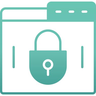 asma kilit ikon vektör çizimi