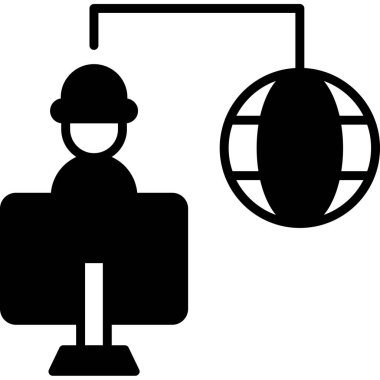 Mühendis simgesi vektör çizimi