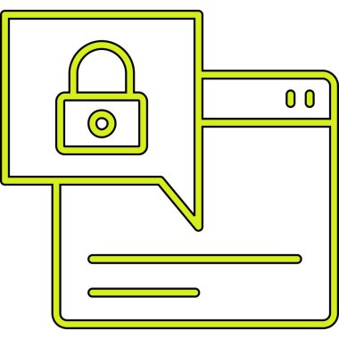 Kilit. Web simgesi basit illüstrasyon