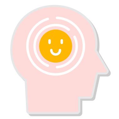 Bir gülümseme simgesinin vektör illüstrasyonu