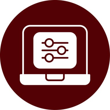 Modern dizüstü bilgisayar simgesinin vektör illüstrasyonu