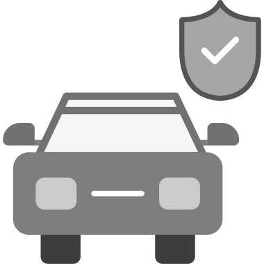 araba kontrol simgesi, basit vektör illüstrasyonu