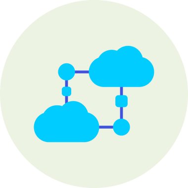 Bulut ağı. Web simgesi basit illüstrasyon