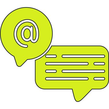 Sohbet mesajı vektör illüstrasyonu