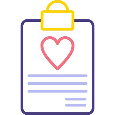 Kalp. Web simgesi basit illüstrasyon