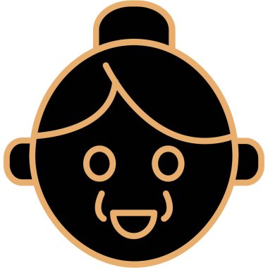 Tatlı bir çizgi film bebeğinin vektör çizimi