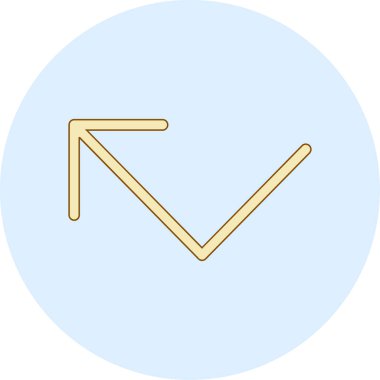 ok simgesi vektör illüstrasyonu