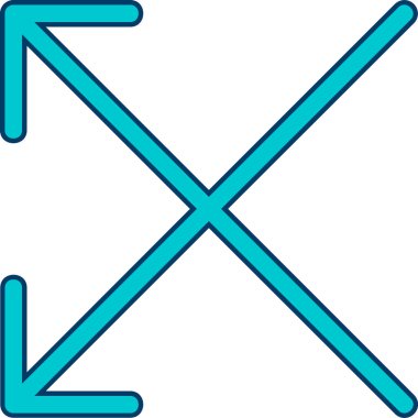 Yön ok simgesi, vektör illüstrasyonu