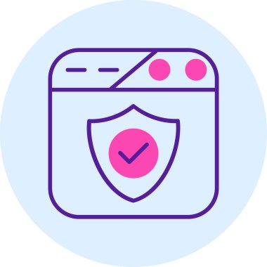 Kalkan. Web simgesi basit illüstrasyon