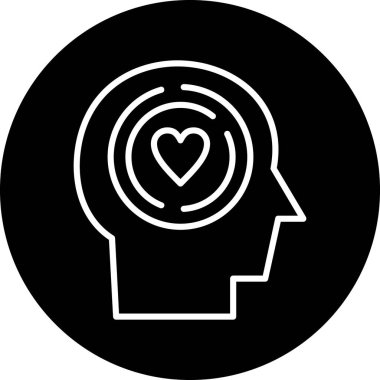 Bir kalp simgesinin vektör illüstrasyonu