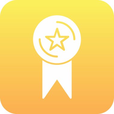 Madalya ikon vektör illüstrasyonu