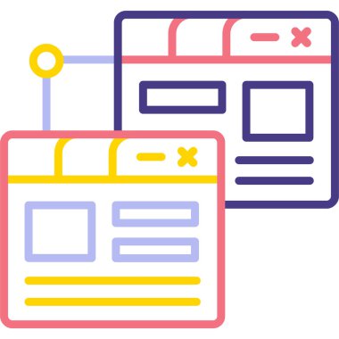 Web sitesi web sayfası simgesi doldurulmuş ana hatlar biçiminde