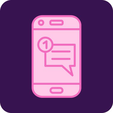 Cep telefonu. Web simgesi basit illüstrasyon
