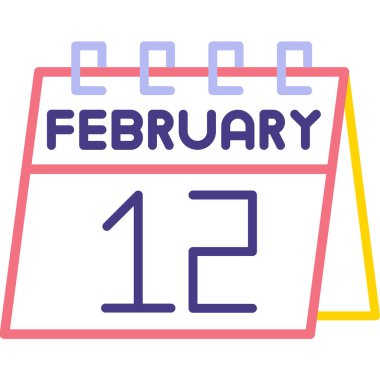 13 Şubat 'ta. Gündüz takvimi, basit tarih ve takvim simgesi olan takvim simgesi. Soyut biçim takvimi. Şubat ayında. Takvim. vektör