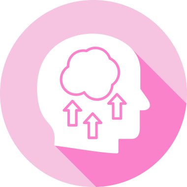 Beyin simgesi, vektör illüstrasyonu