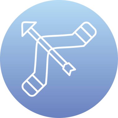 Mavi bir simgenin vektör illüstrasyonu