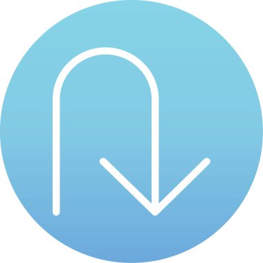 ok aşağı simge vektör illüstrasyonu