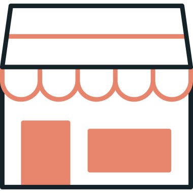 dükkan simgesi vektör illüstrasyonu