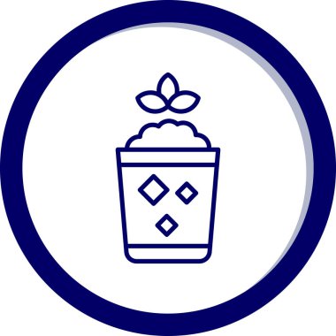 Saksı. Web simgesi basit illüstrasyon