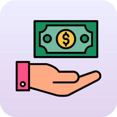 Vektör çizim dolar işareti simgesi