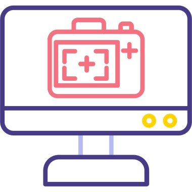 Bilgisayar modern simgesinin vektör illüstrasyonu