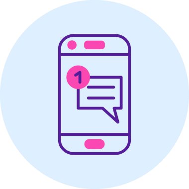 Sohbet simgesinin vektör illüstrasyonu