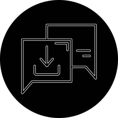 Sohbet simgesinin vektör illüstrasyonu