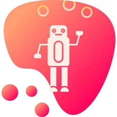 Konuşma baloncuklu robotun vektör çizimi