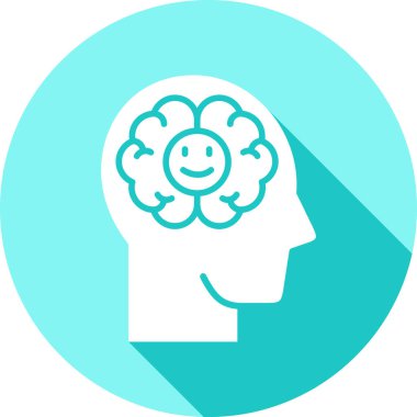 Beyin. Web simgesi basit illüstrasyon