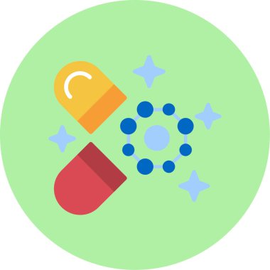 İlaç. Web simgesi basit illüstrasyon