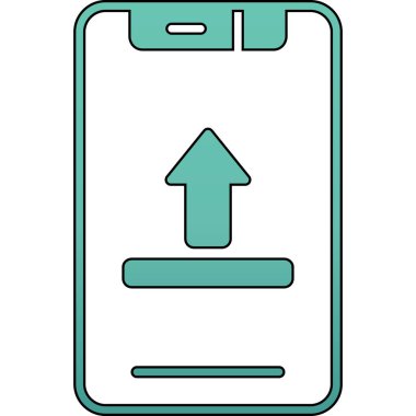 Akıllı telefon simgesi. Basit resimleme