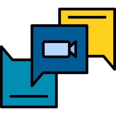 Konuşma balonu mesaj simgesi. Basit resimleme