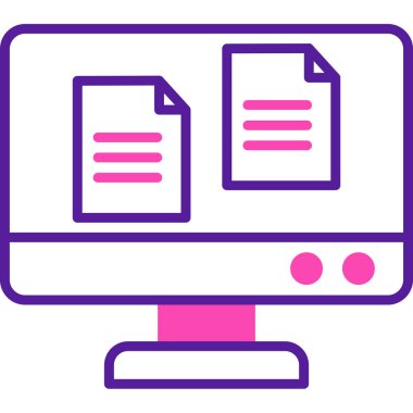 Belge. Web simgesi basit illüstrasyon