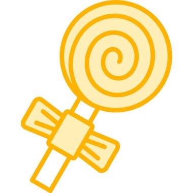 Şekerleme lolipop şekeri simgesi ana hatlarıyla