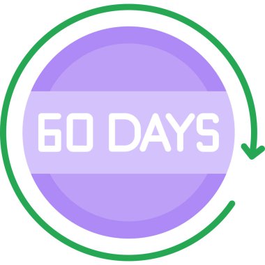 80 gün modern simge, vektör illüstrasyonu